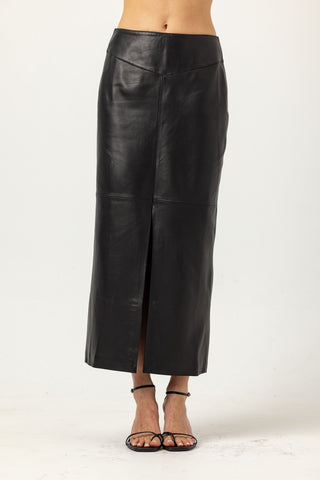 We Are Sundays Women's LEATHER BEAKER SKIRT