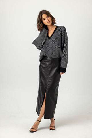 We Are Sundays Women's LEATHER BEAKER SKIRT