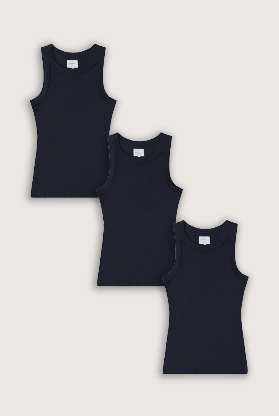 Our best-selling ribbed tank, now offered in a 3-pack. Save 15% with the bundled price.