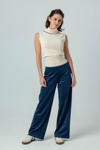 We Are Sundays Women's SUEDE CRUISE PANTS MIDNIGHT NAVY