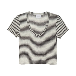 We Are Sundays Women's STRIPE LINEN SISTER TEE