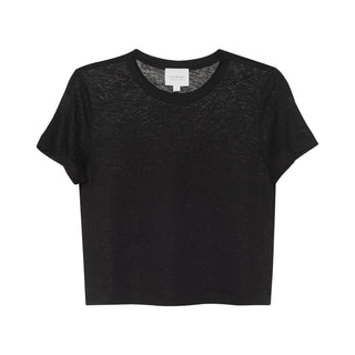 We Are Sundays Women's LINEN BROTHER TEE BLACK