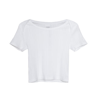 We Are Sundays Women's POINTELLE BABY BROTHER TEE