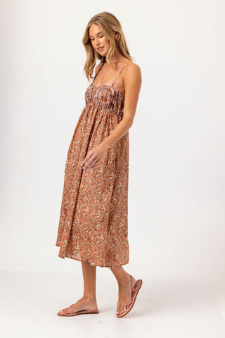 cotton floral maxi dress Barker Dress - Floral Print Cotton Voile Maxi Dress