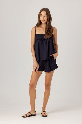 We Are Sundays Women's SOLID LINEN PENNY SHORTS