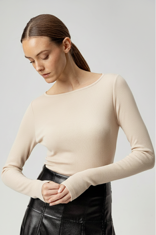 We Are Sundays Women's EIRA LONGSLEEVE WASHED CREAM