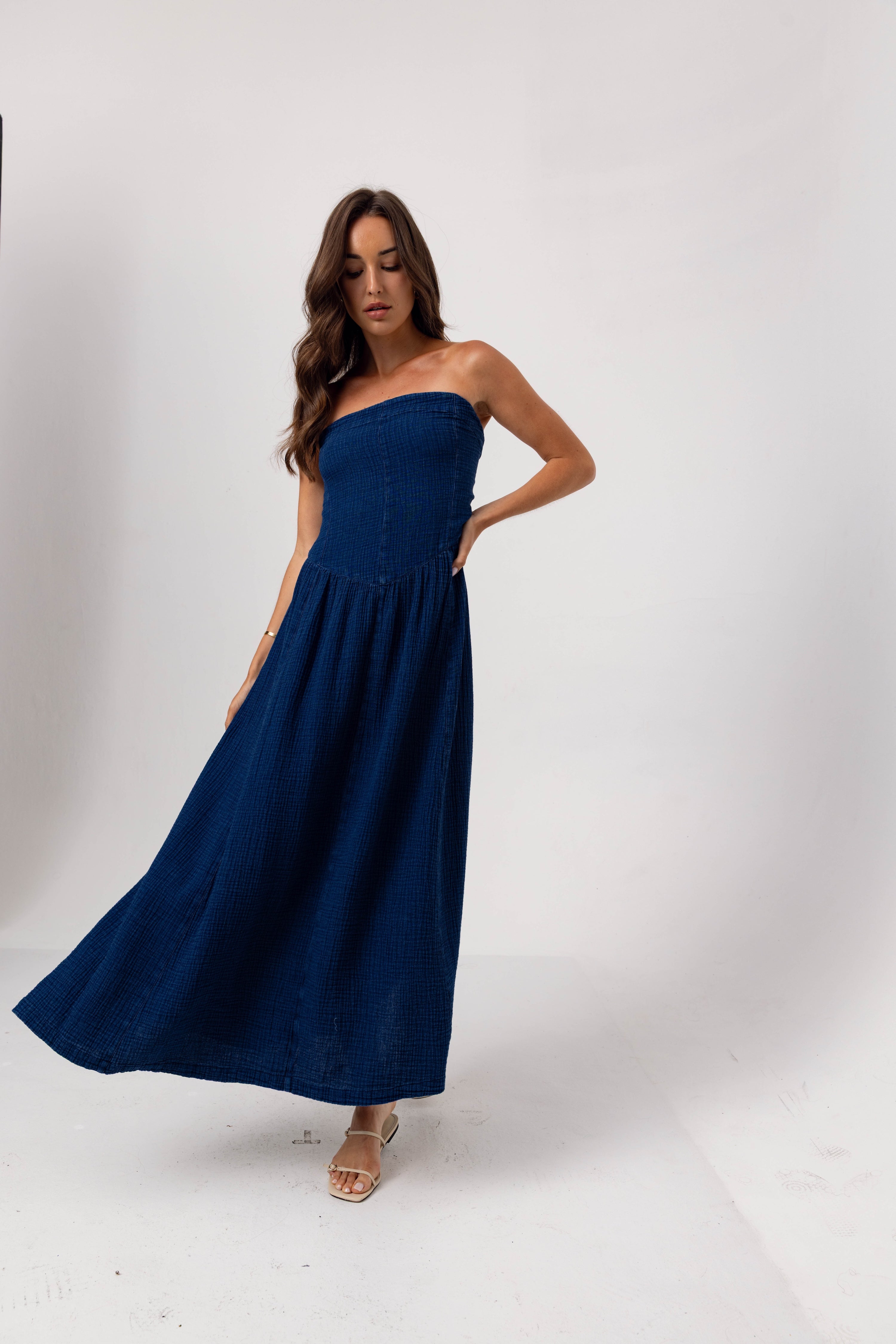 indigo dress RUNA DRESS