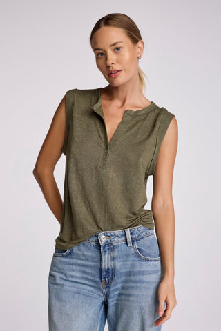 We Are Sundays Women's LINEN SKY TEE OLIVE