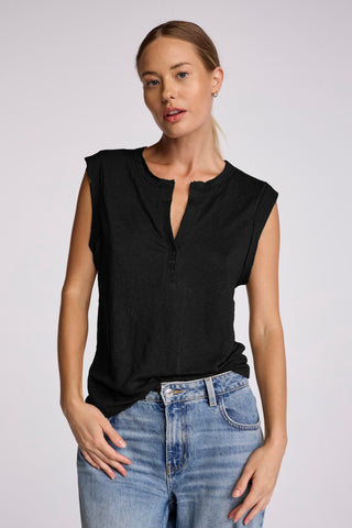 We Are Sundays Women's LINEN SKY TEE BLACK