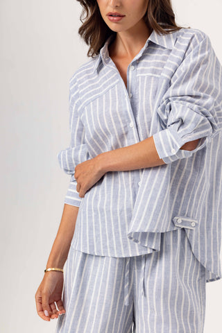 We Are Sundays Women's SLATE STRIPE ADORA SHIRT