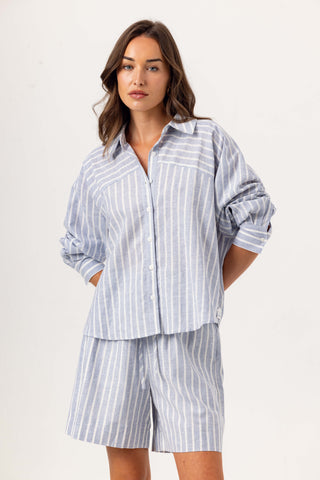 We Are Sundays Women's SLATE STRIPE ADORA SHIRT