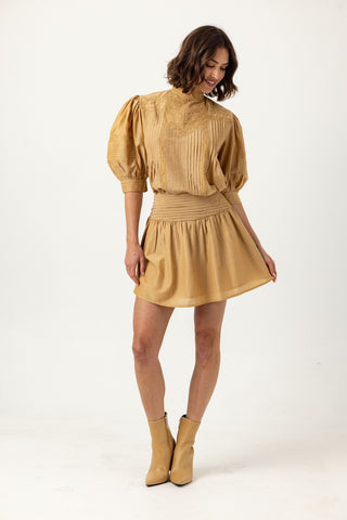 We Are Sundays Women's MADELINE SKIRT BRUSHED GOLD
