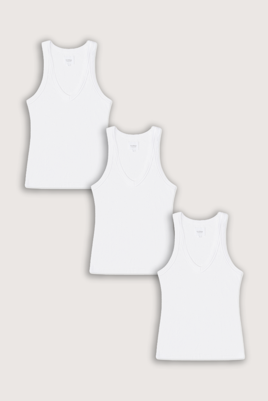 MICK TANK BUNDLE - CLASSIC WHITE