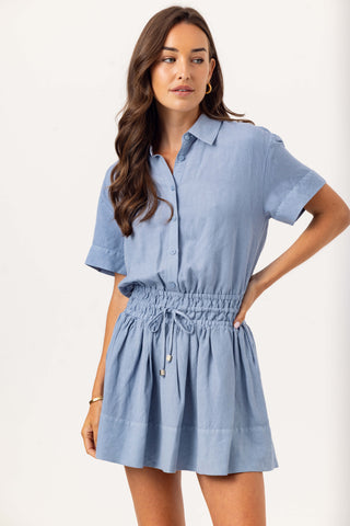 Nina Dress - Washed Linen Button-Up Mini Dress | We Are Sundays Nina Dress - Washed Linen Button-Up Mini Dress | We Are Sundays