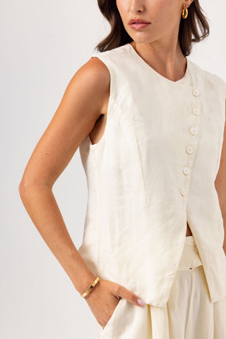 We Are Sundays Women's SILKEN VEST WHISPER WHITE