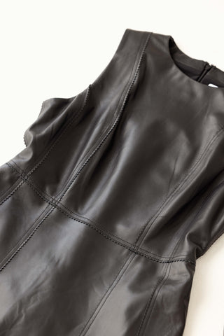 LEATHER CLAUDE DRESS