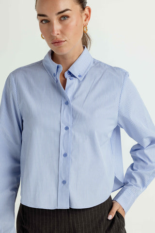 We Are Sundays Women's OXFORD STRIPE LEXIE SHIRT
