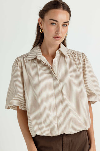 We Are Sundays Women's BRIDLE TICKING STRIPE OLIVIA SHIRT