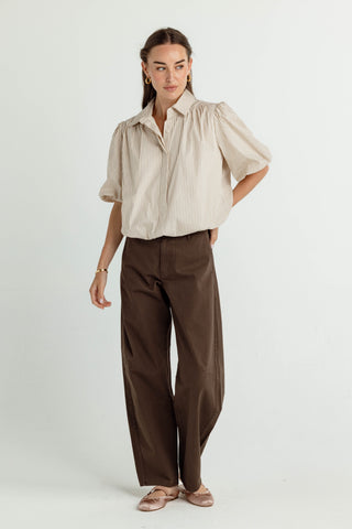 We Are Sundays Women's BRIDLE TICKING STRIPE OLIVIA SHIRT BRIDLE TICKING