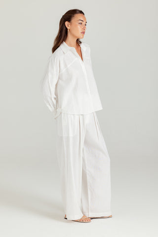 We Are Sundays Women's LINEN IRENE PANTS WHISPER WHITE