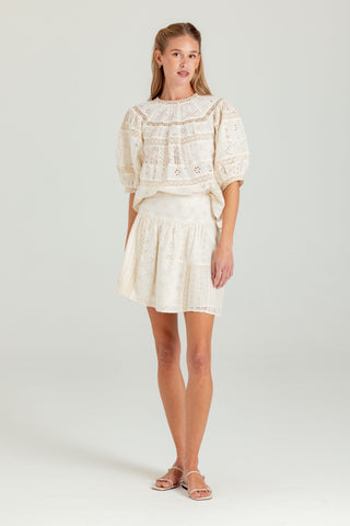 We Are Sundays Women's WILLOW SKIRT MOONBEAM EYELET
