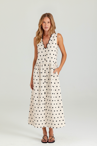 We Are Sundays Women's POLKA DOT SABRINA DRESS POLKA DOT