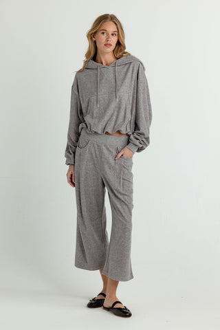 We Are Sundays Women's THERMAL AERIS HOODIE HEATHERED GREY