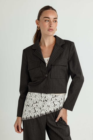 We Are Sundays Women's PINSTRIPE AZULA JACKET