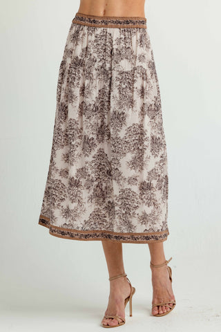 We Are Sundays Women's PAISLEY SKIRT PARCHMENT GARDEN