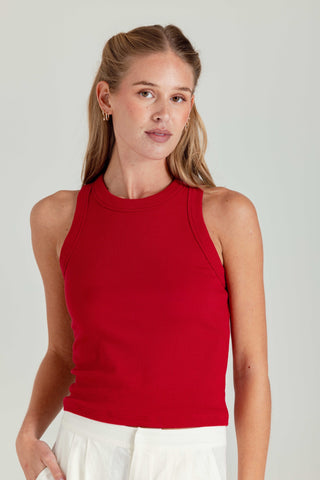 We Are Sundays Women's TINA TANK MONTAUK RED