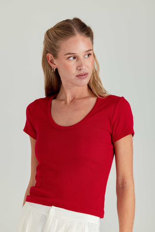 We Are Sundays Women's JAZ TEE MONTAUK RED