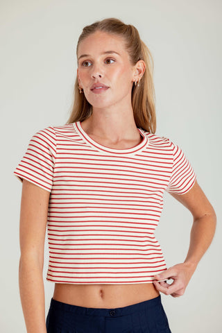 We Are Sundays Women's STRIPE BROTHER TEE