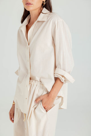 We Are Sundays Women's CAMBRIC EMERSON SHIRT MOONBEAM