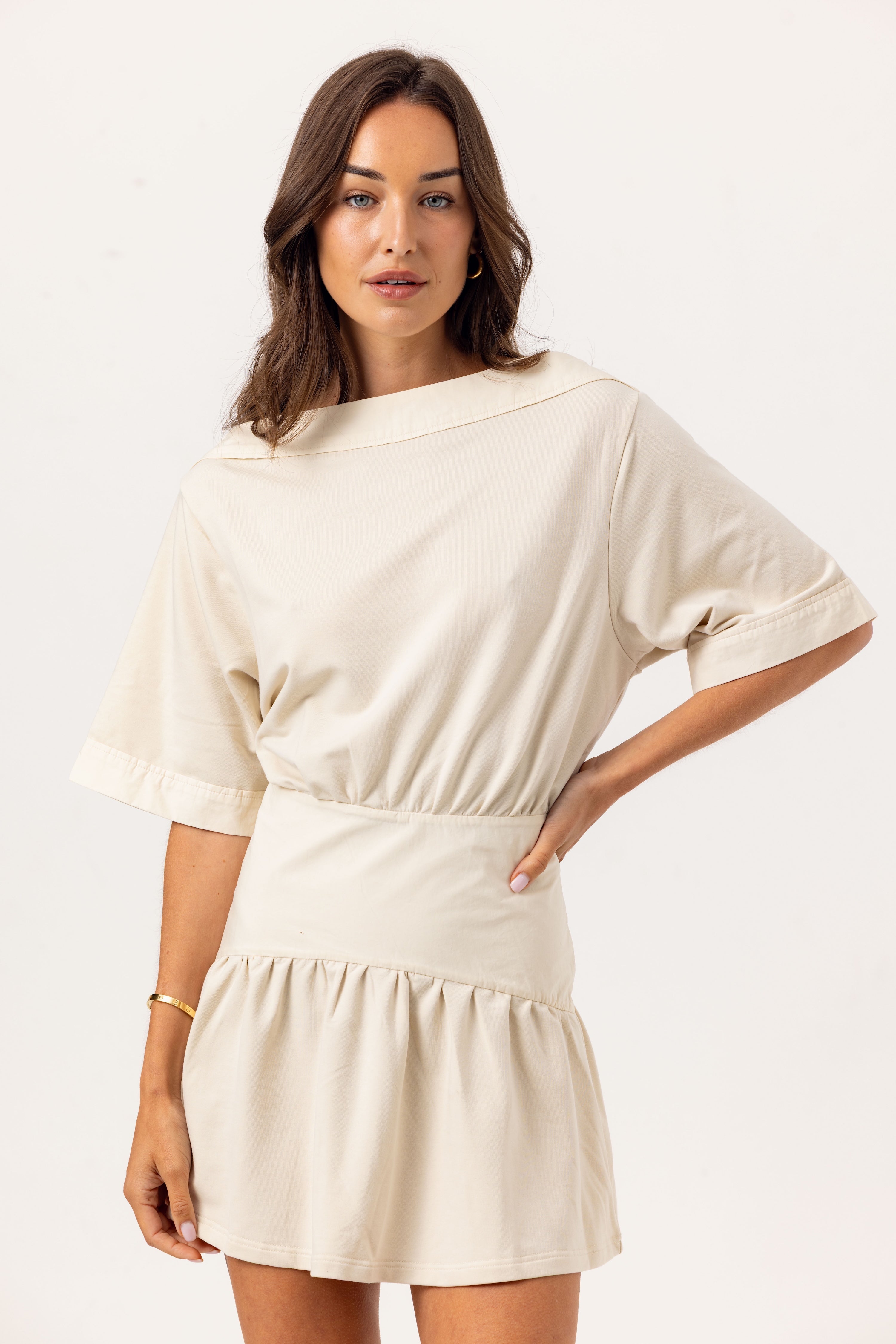 aveline tuck midi dress Fifteen Twenty Women's Aveline Side-Twist Midi Dress In Navy 2F47920