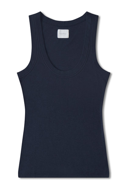 The Danny tank is made from our signature butter-soft rib fabric and is hand-washed and pre-shrunk in LA. Danny has a plunging u-neck for a casual yet elevated fit and is perfect for layering or wearing alone.  