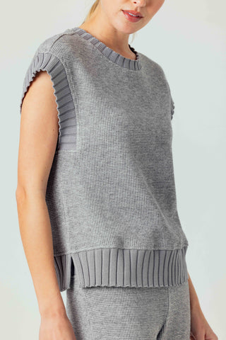 We Are Sundays Women's THERMAL MAEVE TOP PEWTER