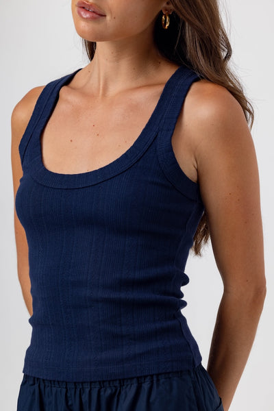 Sundays Pointelle Danny Tank - Cotton Tank Top | We Are Sundays