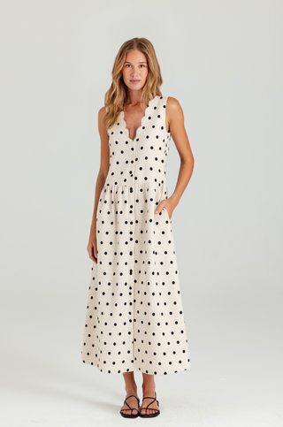 We Are Sundays Women's POLKA DOT SABRINA DRESS POLKA DOT