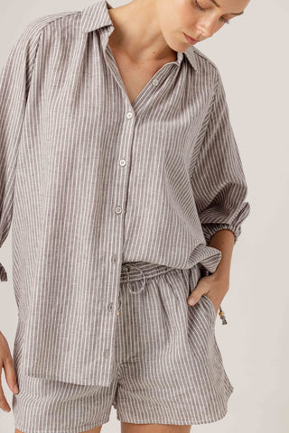 We Are Sundays Women's STONE STRIPE FISHER SHIRT