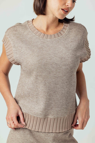 We Are Sundays Women's THERMAL MAEVE TOP FAWN