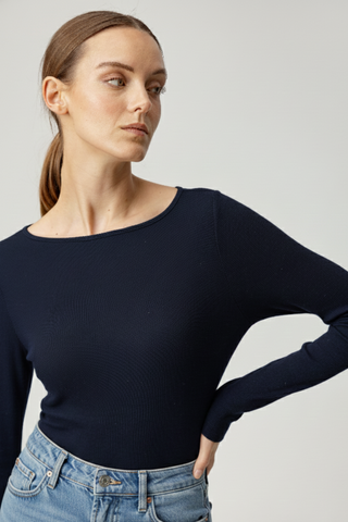 We Are Sundays Women's EIRA LONGSLEEVE NAVY