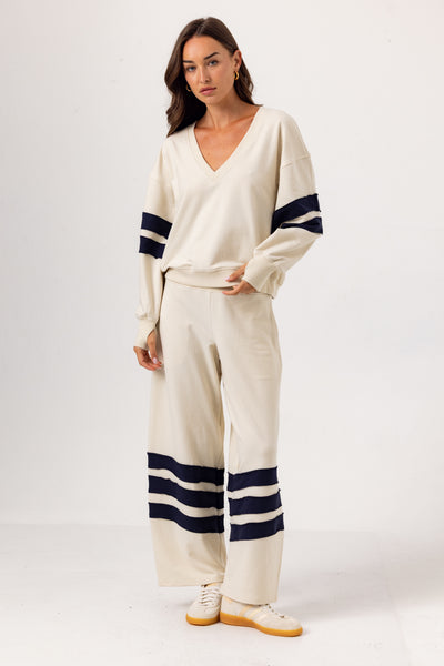 Sundays Thorne Pants - Lux Sweatpants with Rugby Stripes | We Are